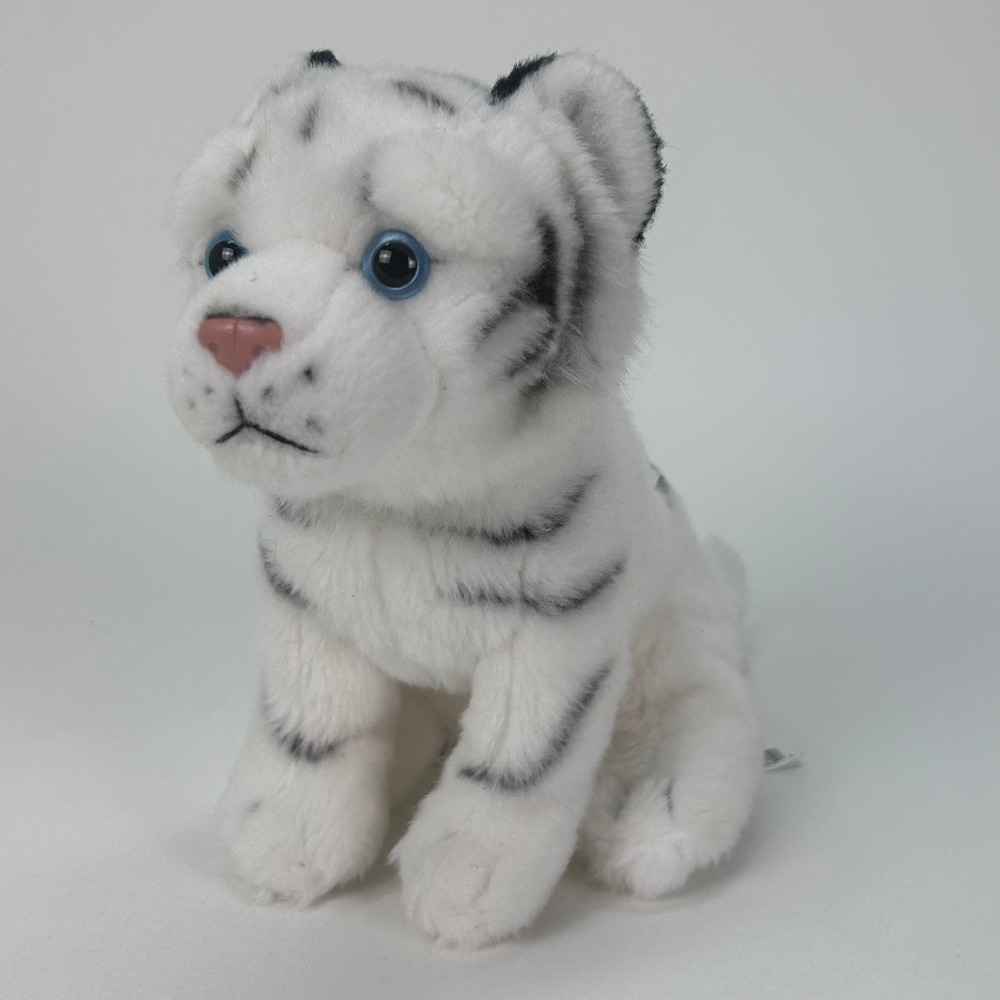 Animal Alley‎ Toys R Us White Tiger Cub Plush Stuffed Animal Blue Eyes 2017 7 in